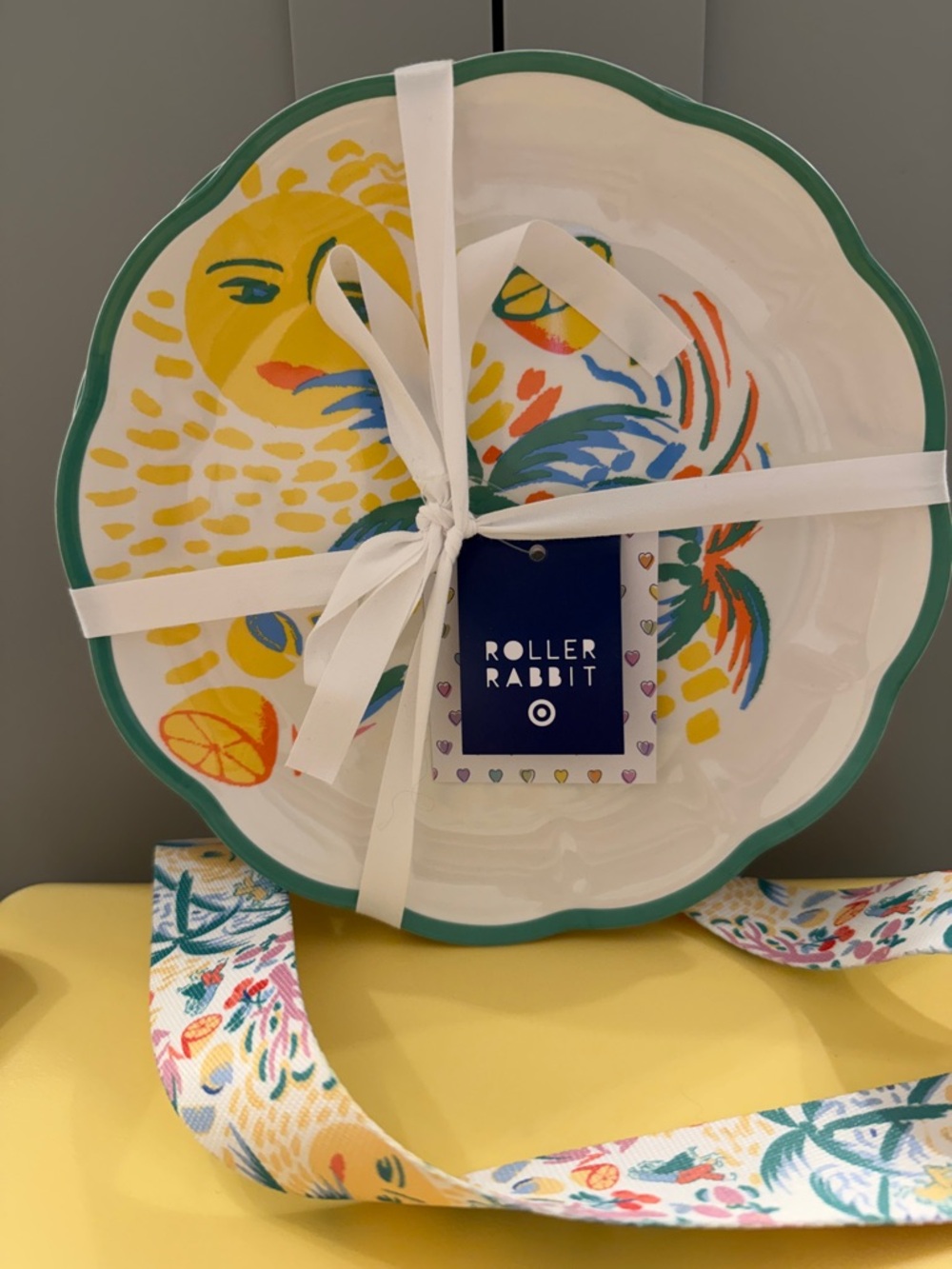 Roller Rabbit 9 inch salad plates in set of 4